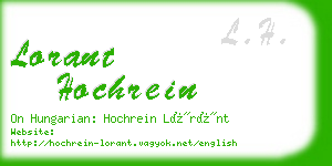 lorant hochrein business card